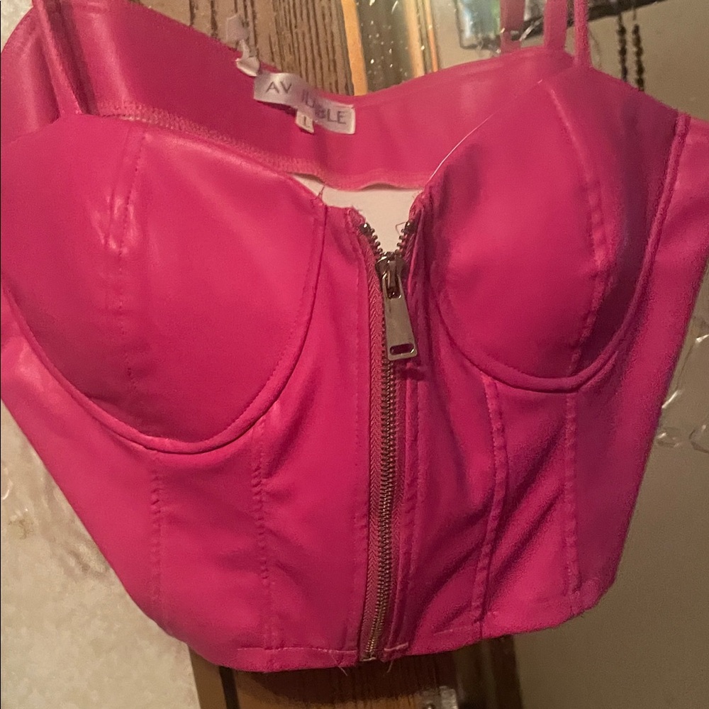 Avielle Pink Crop Top